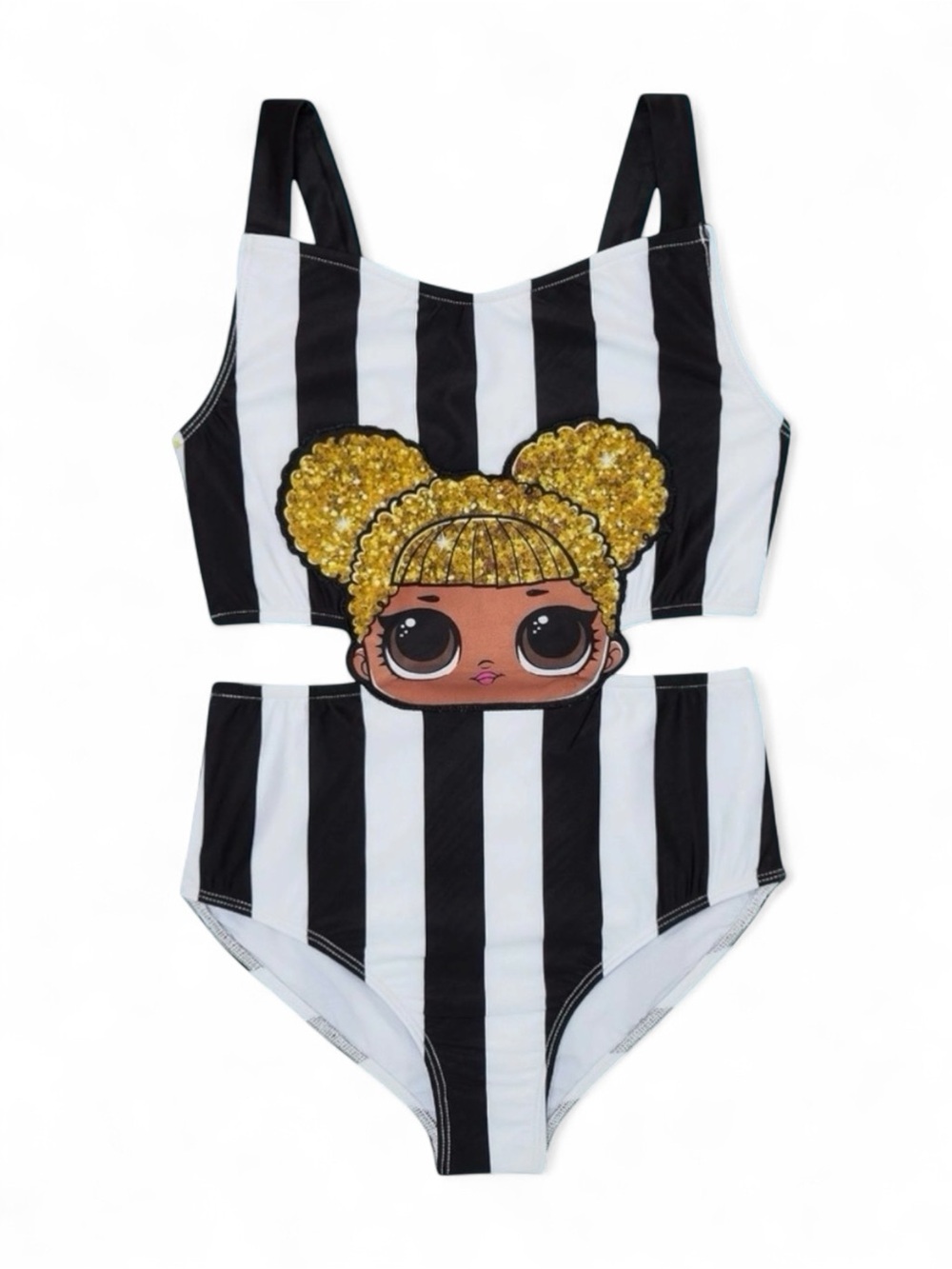 LOL Surprise Striped One Piece Monokini Swimsuit Queen Bee 6/6X 🛍️ 2/$8 • 3/$9
